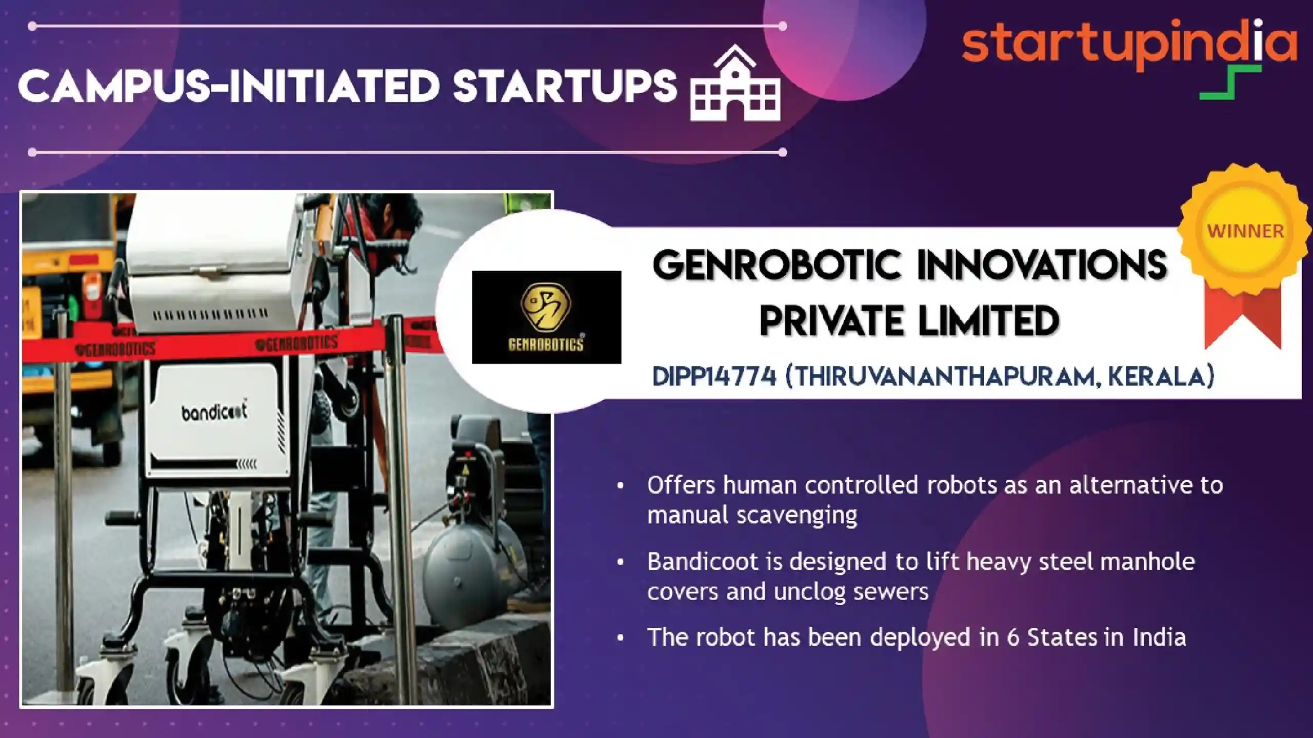 National Startup Award for the Best Campus-Initiated Startup